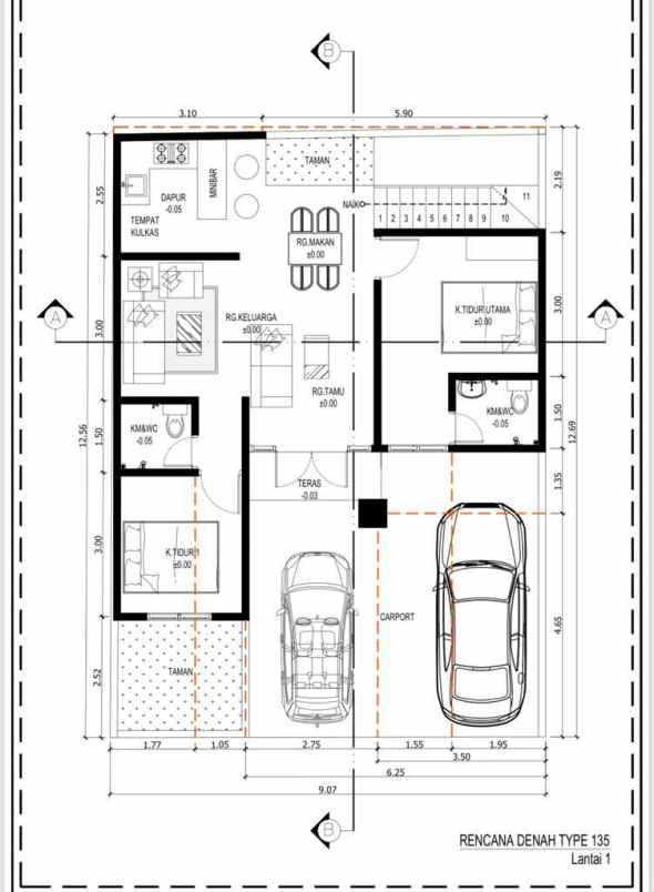 jual rumah modern klasik jalan plemburan