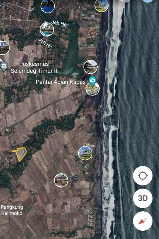 jual tanah los pinggir sungai di beraban tabanan bali