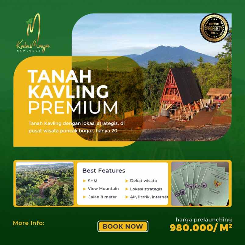 kavling villa premium di ciawi puncak bogor