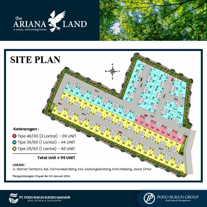 rumah 1 lantai lokasi strategis di kota malang