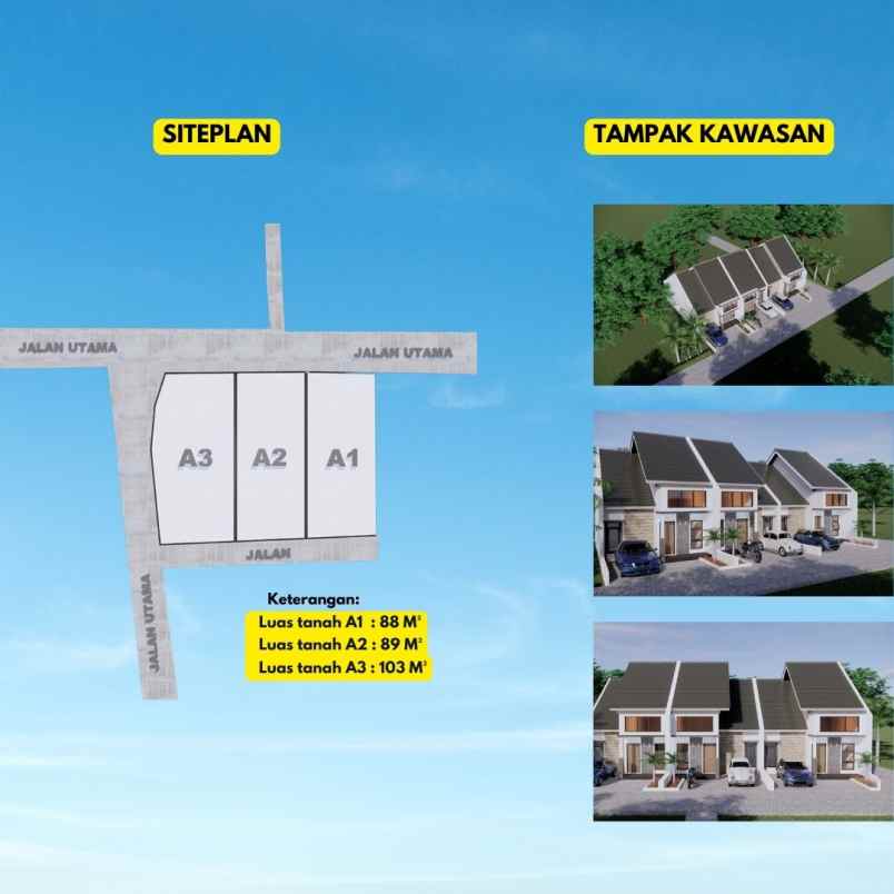 rumah 3 kamar di jalan godean diskon 20 juta