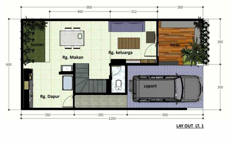 rumah 3 lantai dalam cluster di duren sawit jaktim