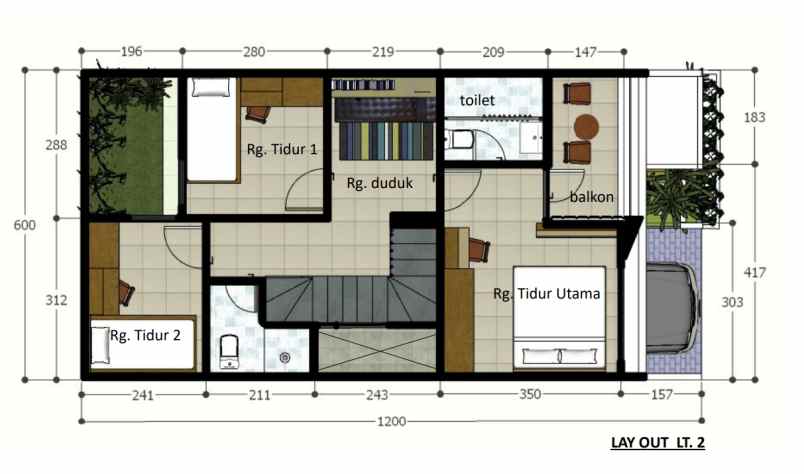 rumah 3 lantai dalam cluster di duren sawit jaktim