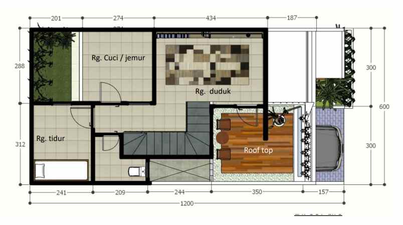 rumah 3 lantai dalam cluster di duren sawit jaktim