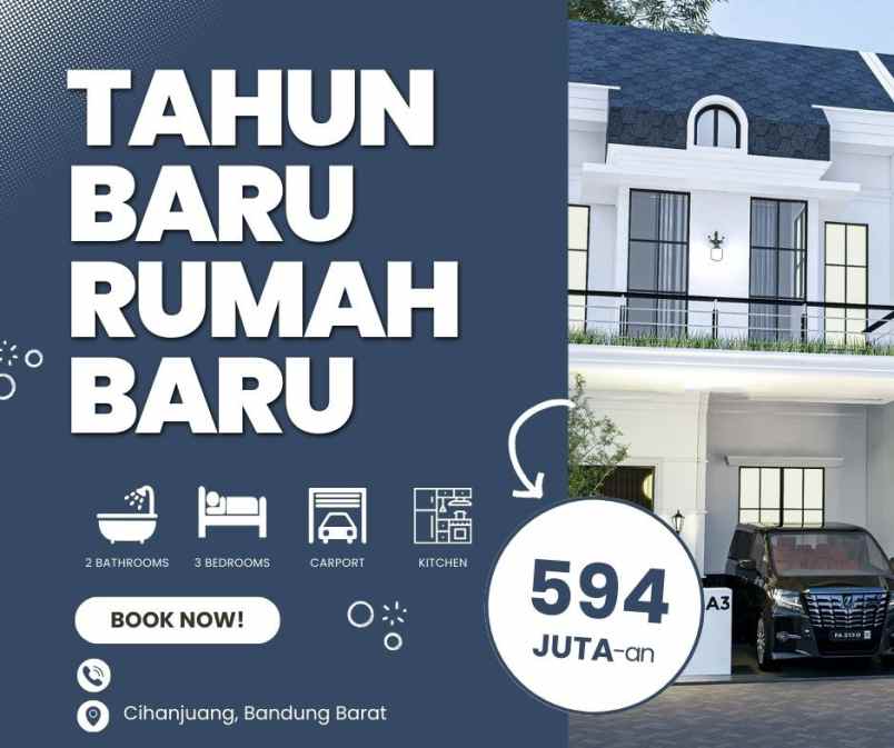 rumah 500 jutan gaya eropa dekat pemkot cimahi