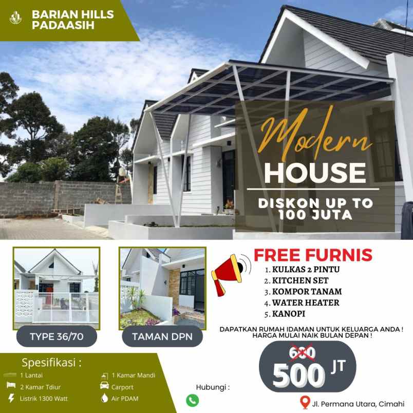 rumah american style padaasih cimahi bandung barat