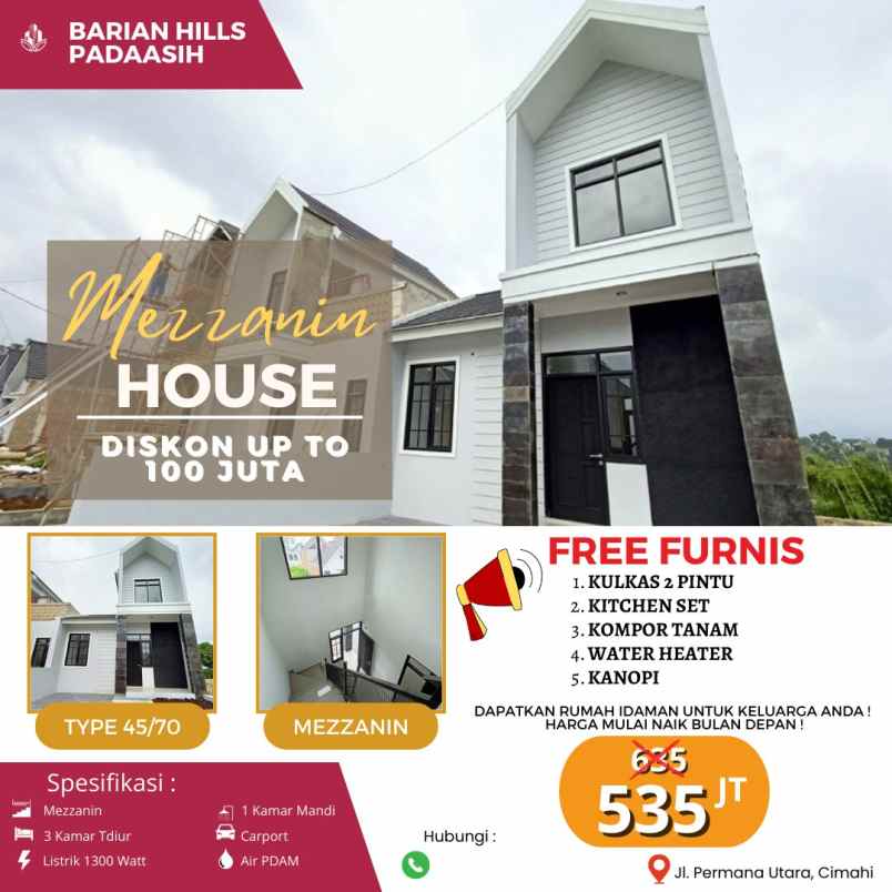 rumah american style padaasih cimahi bandung barat