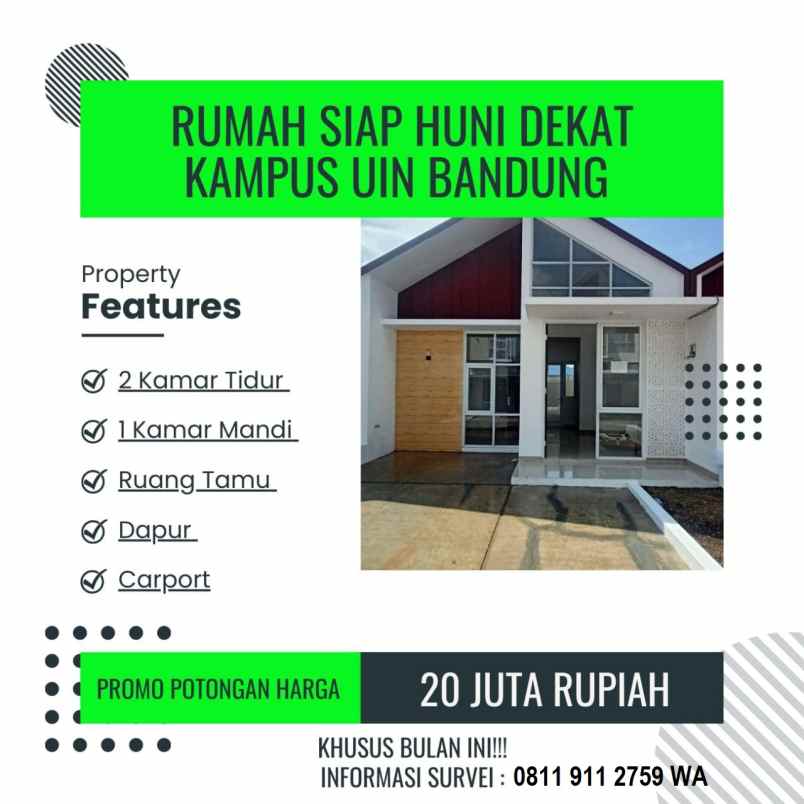 rumah baru cluster bandung timur cibiru jawa barat