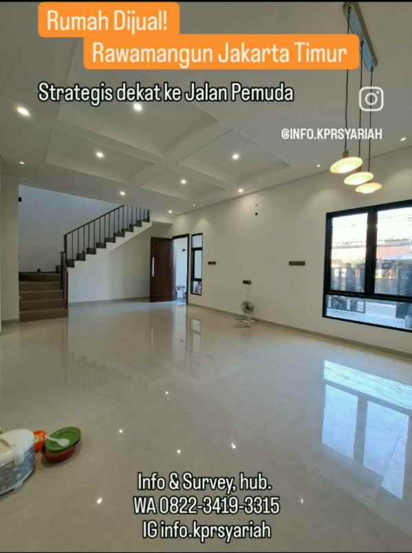 rumah baru minimalis elegan rawamangun jakarta timur