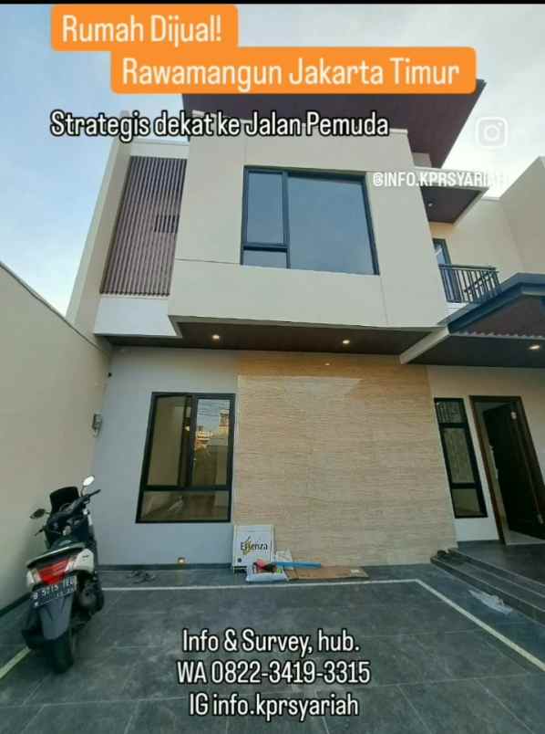 rumah baru minimalis elegan rawamangun jakarta timur