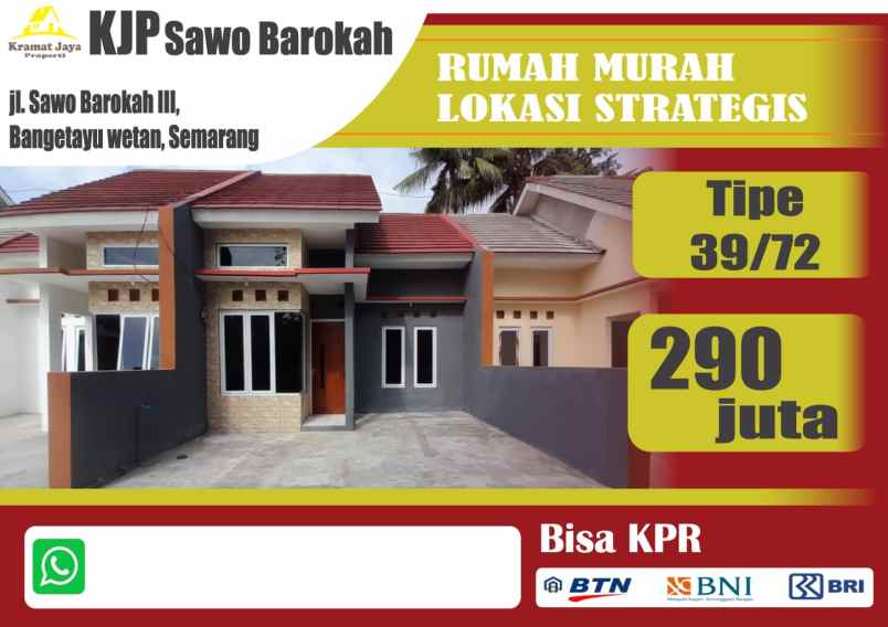 rumah bebas banjir 200jt an disemarang kota bisa kpr