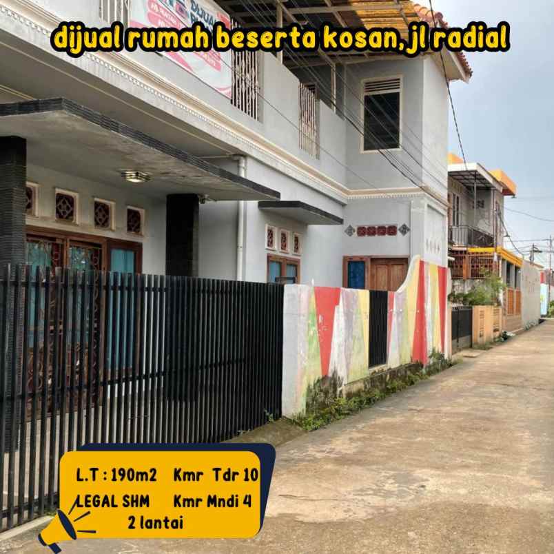 rumah beserta kost tengah kota palembang