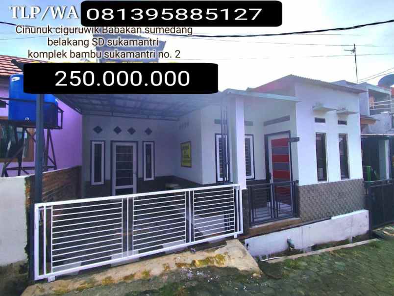 rumah cinunuk 300 jt turun harga 250 jt bu