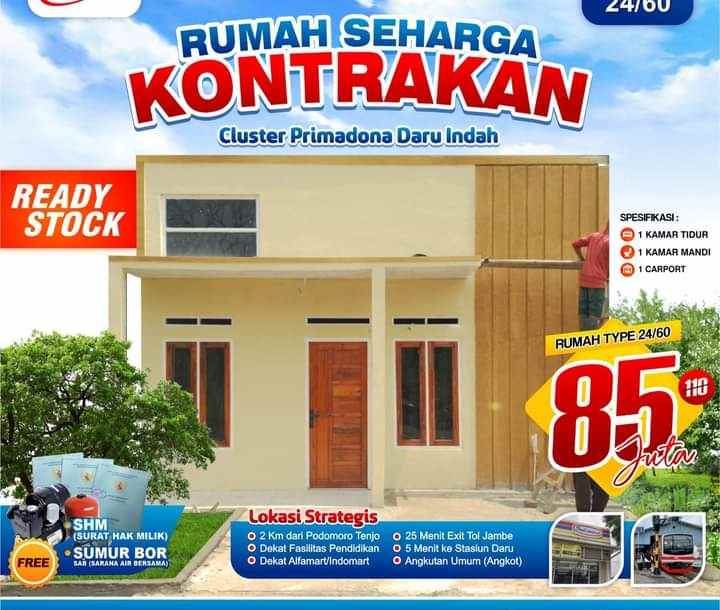 rumah dekat stasiun tanpa bi cheking