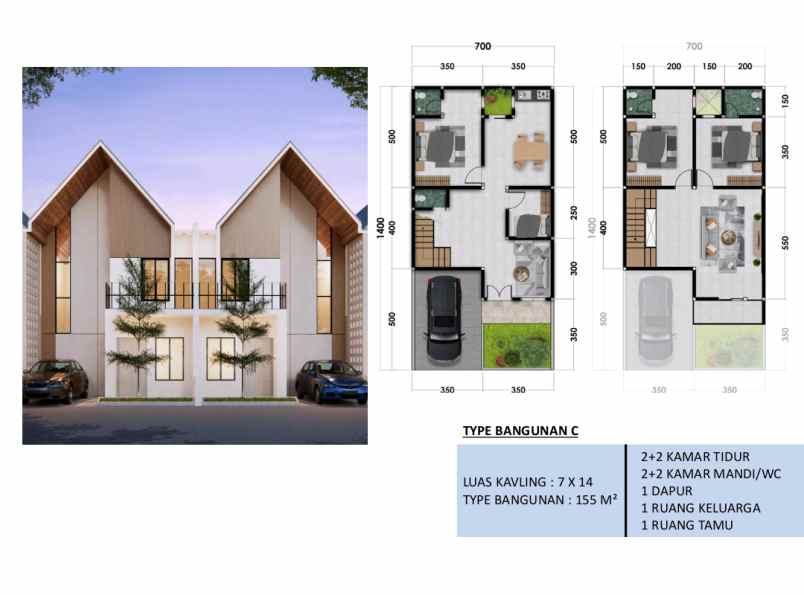 rumah desain mezanin dalam kota makassar jalan dg tata