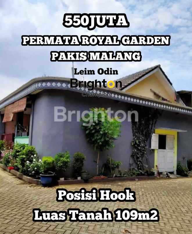 rumah hook murah permata royal garden pakis malang