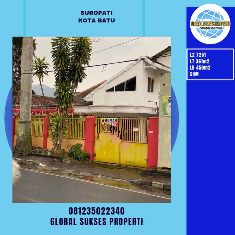 rumah luas super murah di suropati kota batu