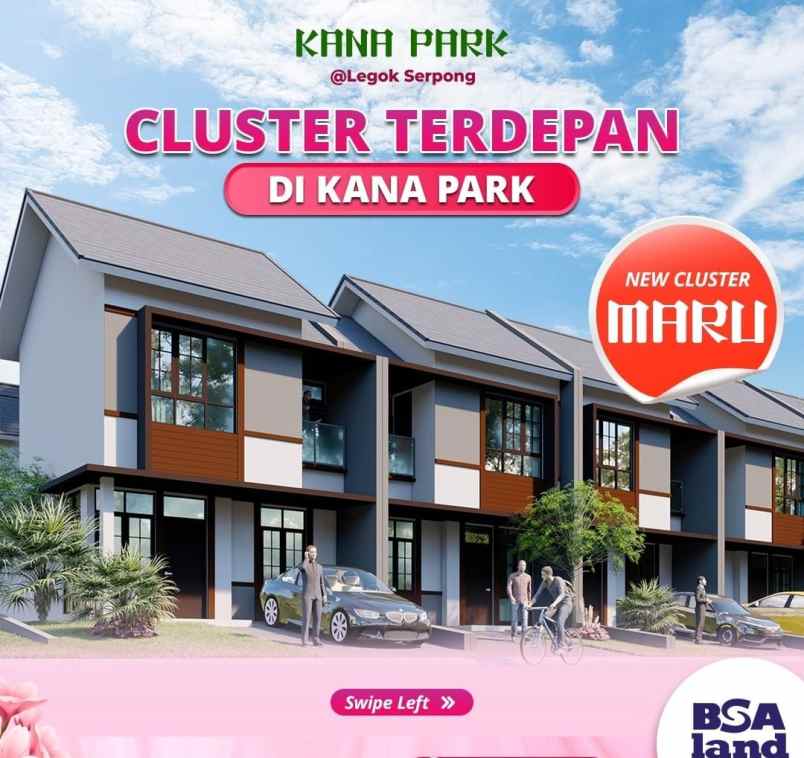 rumah nempel bsd cicilan 3 jutaan ready stock free ppn