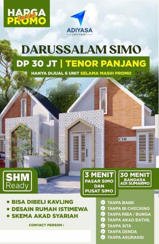 rumah siap bangun dekat pasar simo di simo boyolali