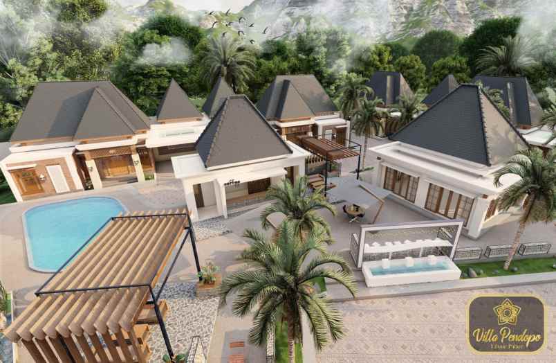 rumah villa full furnished di kawasan candi borobudur