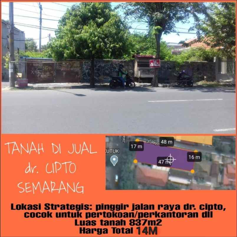 tanah di pinggir jl dr cipto semarang