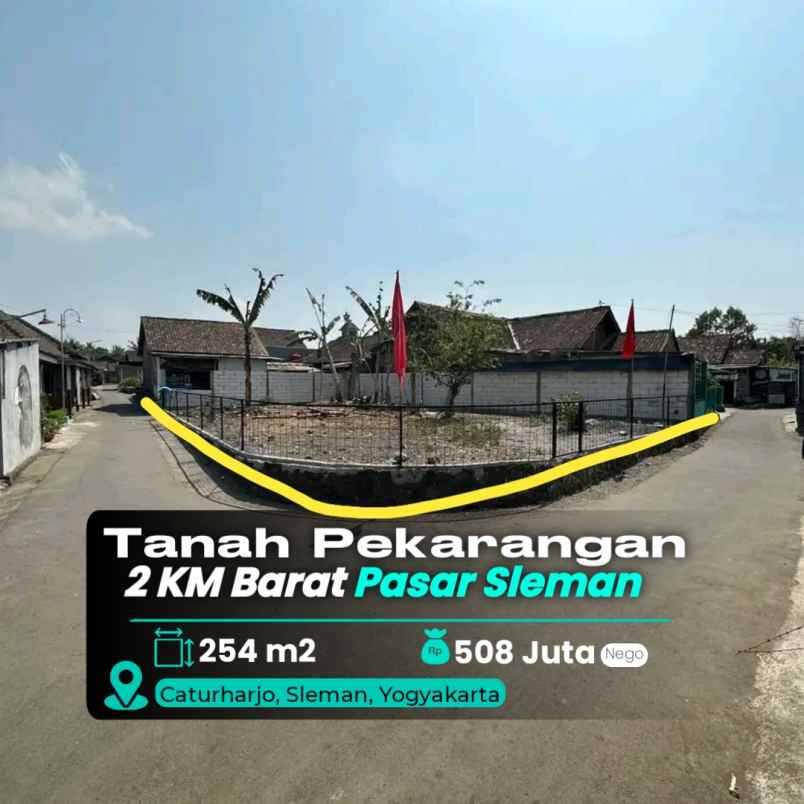 tanah hook di caturharjo dekat rsud pasar sleman jogja