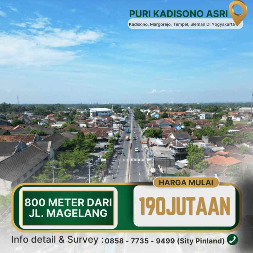 tanah kaveling mulai 190 jutaan di jl magelang