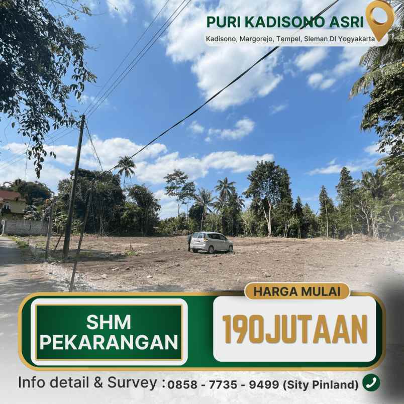 tanah kaveling mulai 190 jutaan di jl magelang