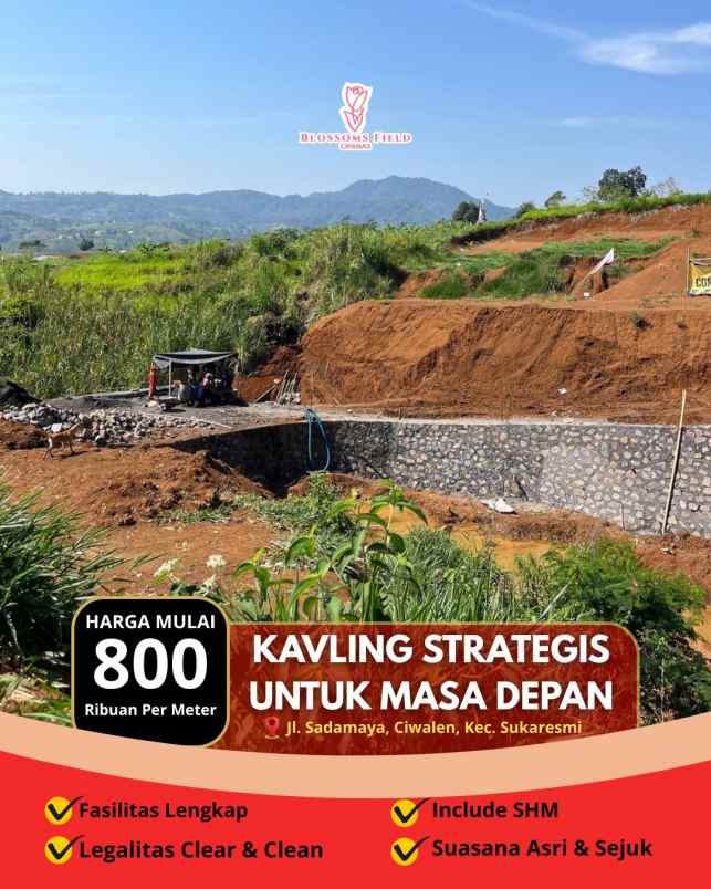 tanah kavling strategis di sukaresmi cianjur