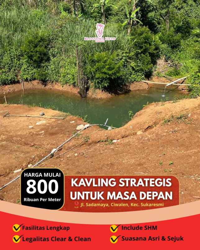 tanah kavling strategis di sukaresmi cianjur