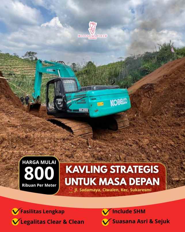 tanah kavling strategis di sukaresmi cianjur