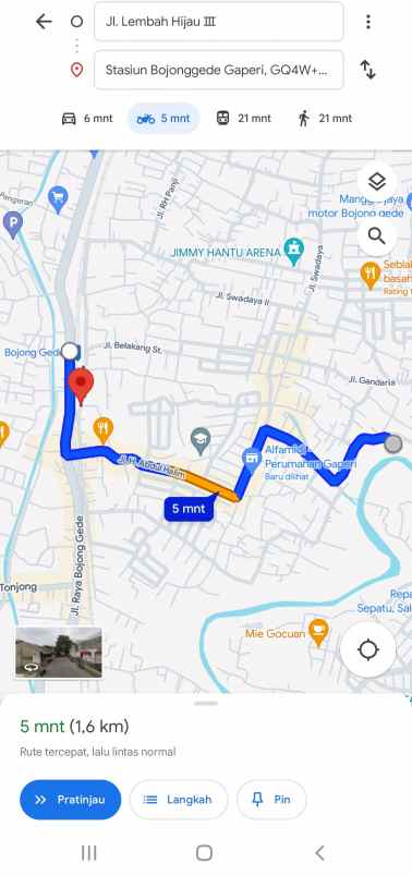 tanah lahan kavling strategis dekat stasiun bojonggede