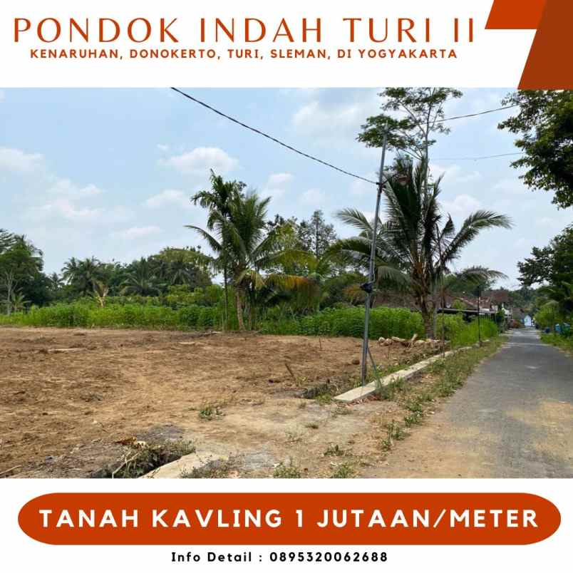 tanah murah 1 jutaan meter bisa tempo di turi sleman