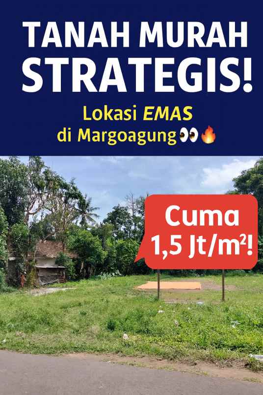 tanah murah cocok untuk kavlingan di margoagung sleman