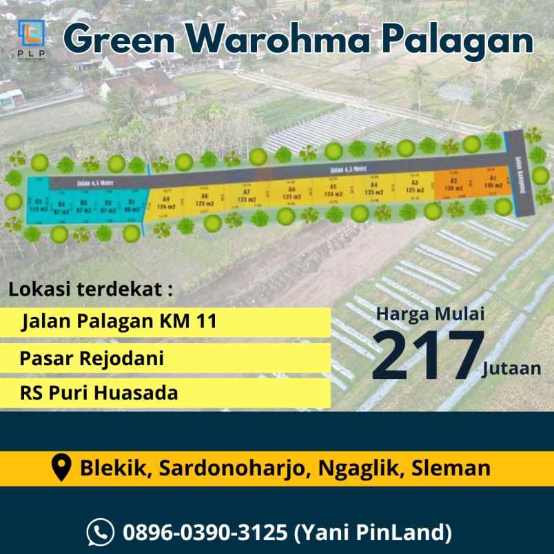 tanah murah dekat pasar rejodai jalan palagan km 11