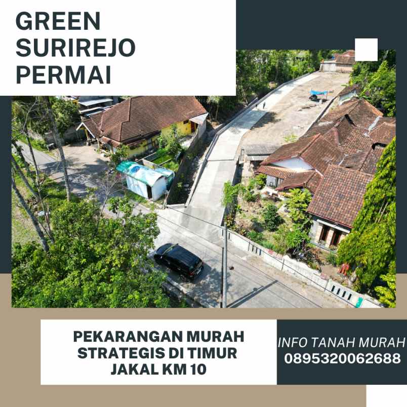 tanah pekarangan 2 3jt meter di ngaglik