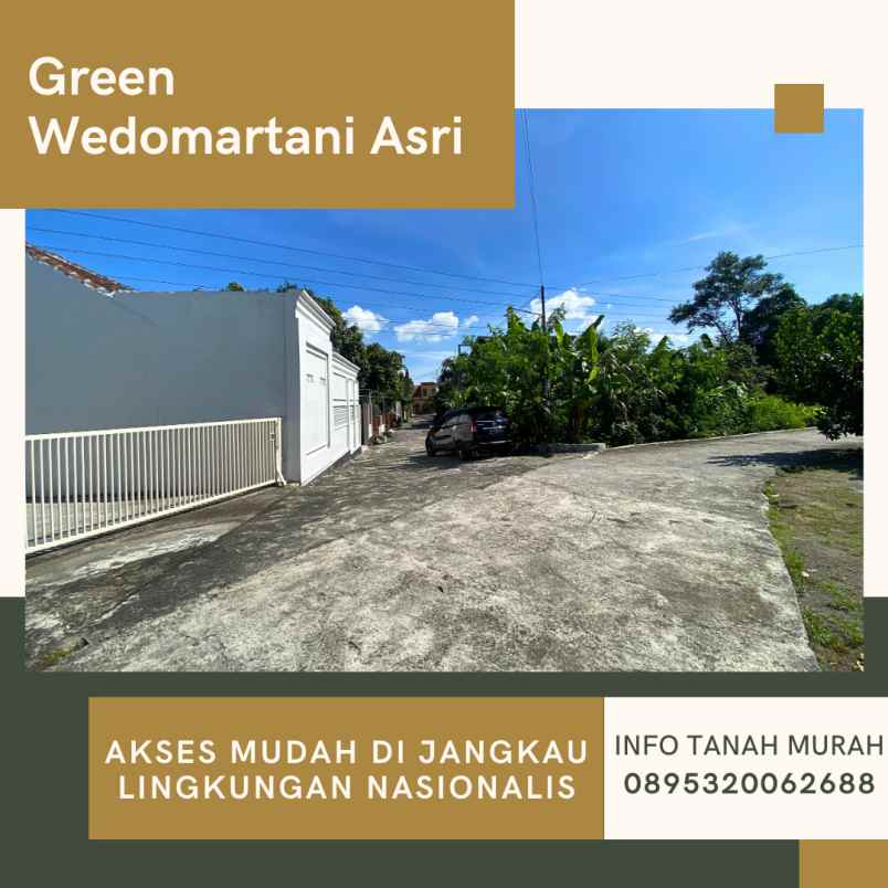 tanah pekarangan strategis di wedomartani 2 75jt meter