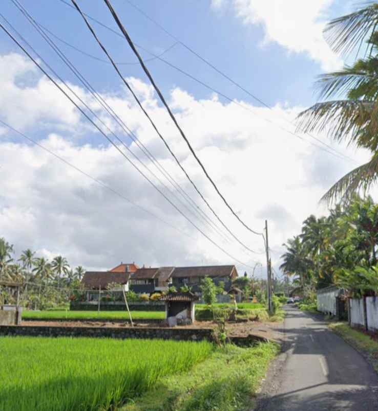 tanah view sawah dekat jalan tirta tawar ubud bali