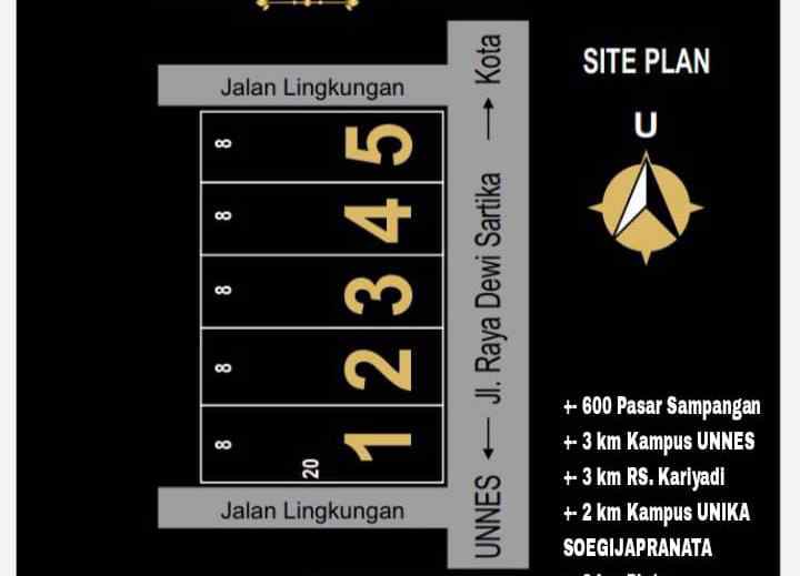 5 unit kavling di dewi sartika jl raya sampangan unnes