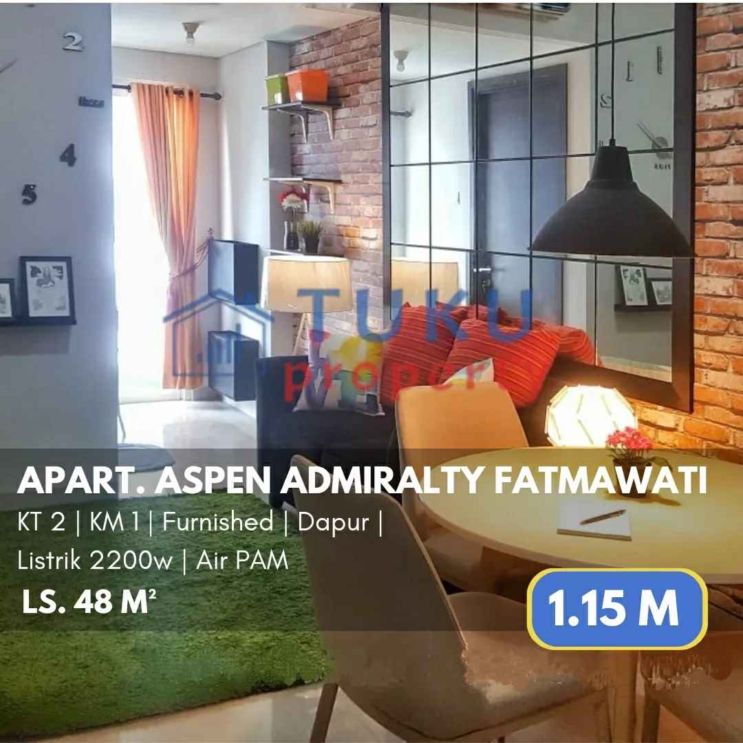 apartemen aspen fatmawati jakarta furnished 1 15m