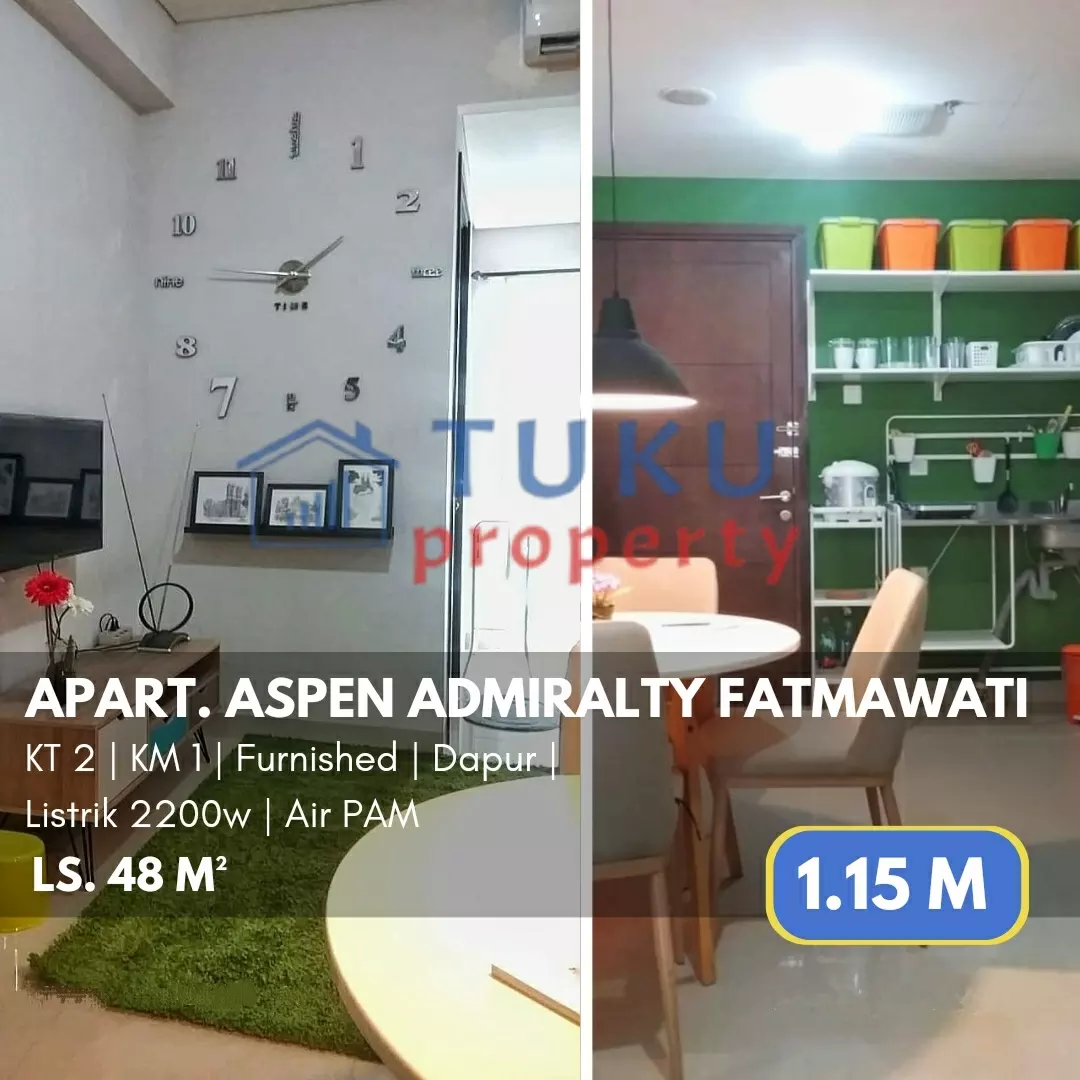 apartemen aspen fatmawati jakarta furnished 1 15m