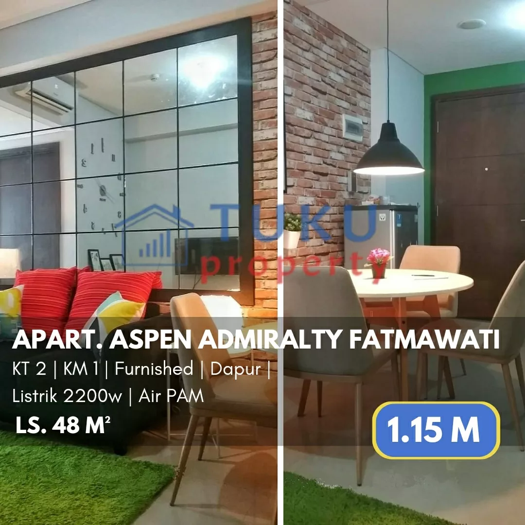 apartemen aspen fatmawati jakarta furnished 1 15m