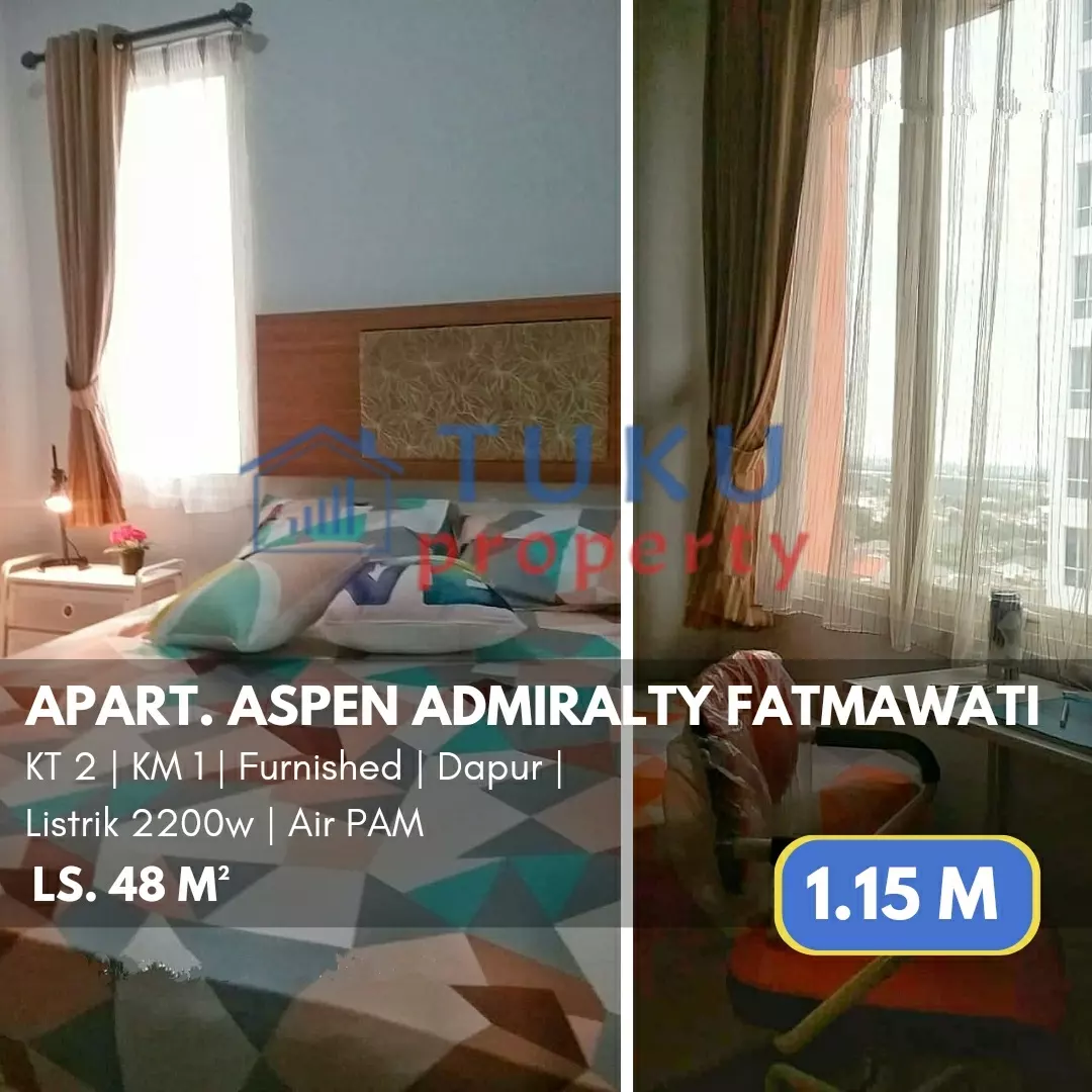 apartemen aspen fatmawati jakarta furnished 1 15m