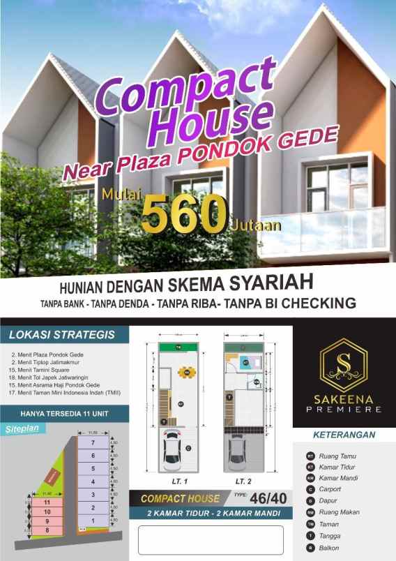 compact house muslim di jatimakmur pondok gede