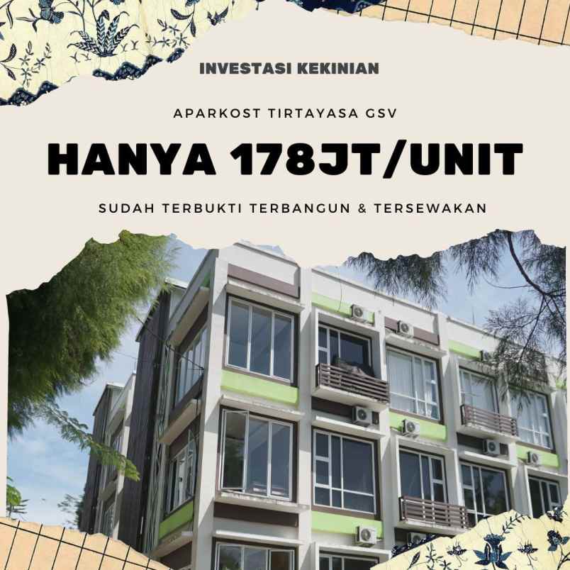 dijual apartemen jl paleh jl cemplang