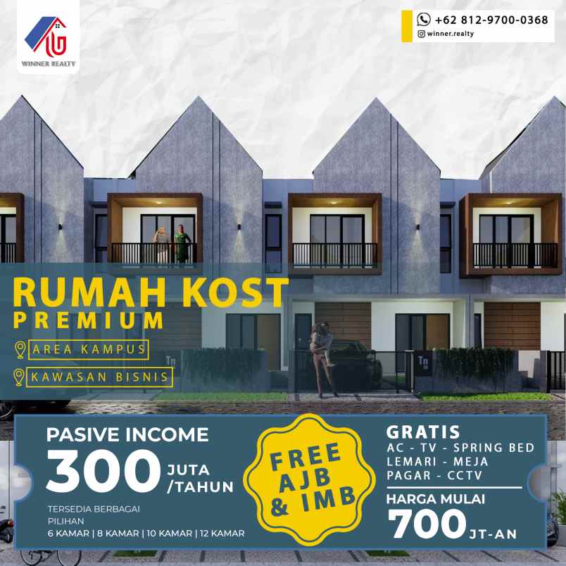 dijual kost merjosari malang