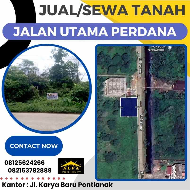 dijual murah tanah jl utama perdana pontianak