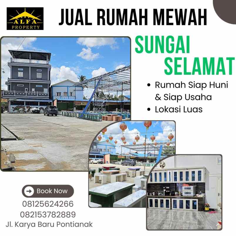 dijual ruang usaha jalan sungai selamat kota pontianak