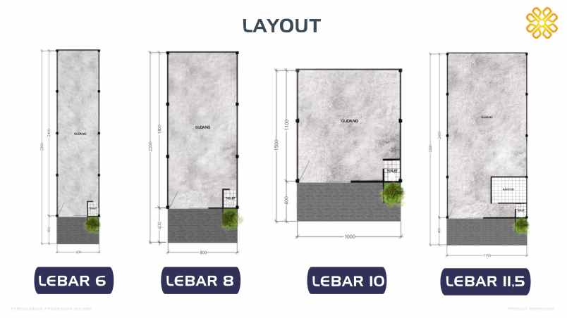 dijual ruko gudang kantor 200 meter pintu tol gresik