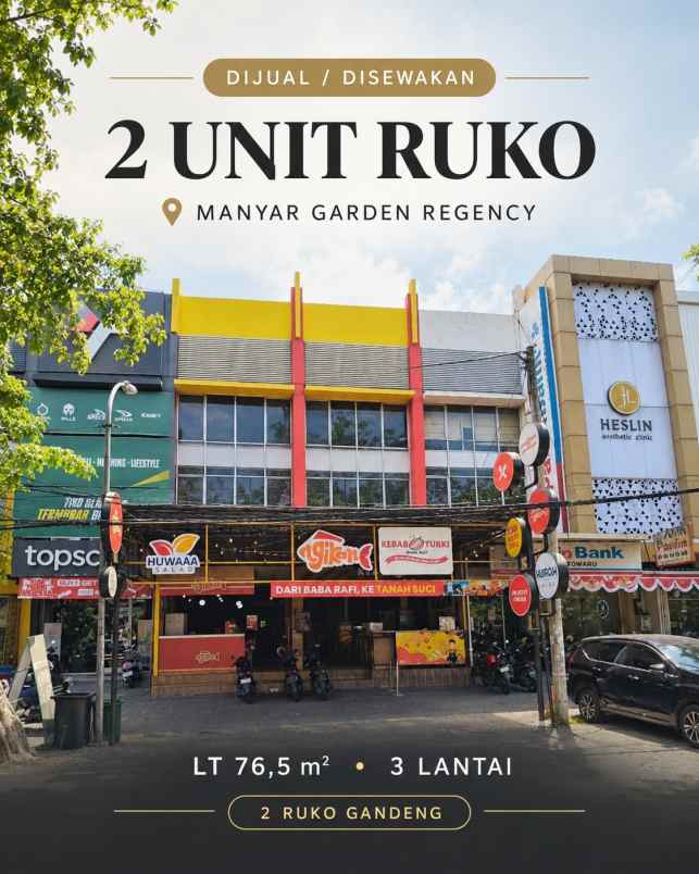 dijual ruko gudang kantor jalan nginden semolo 109